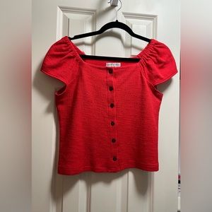 Madewell Texture & Thread Button Front Top. Size XS.